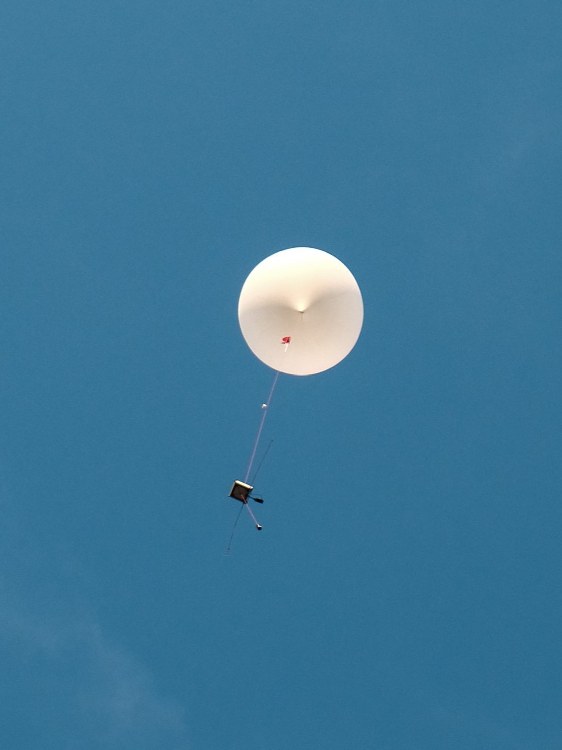 Balloon ascending after launch