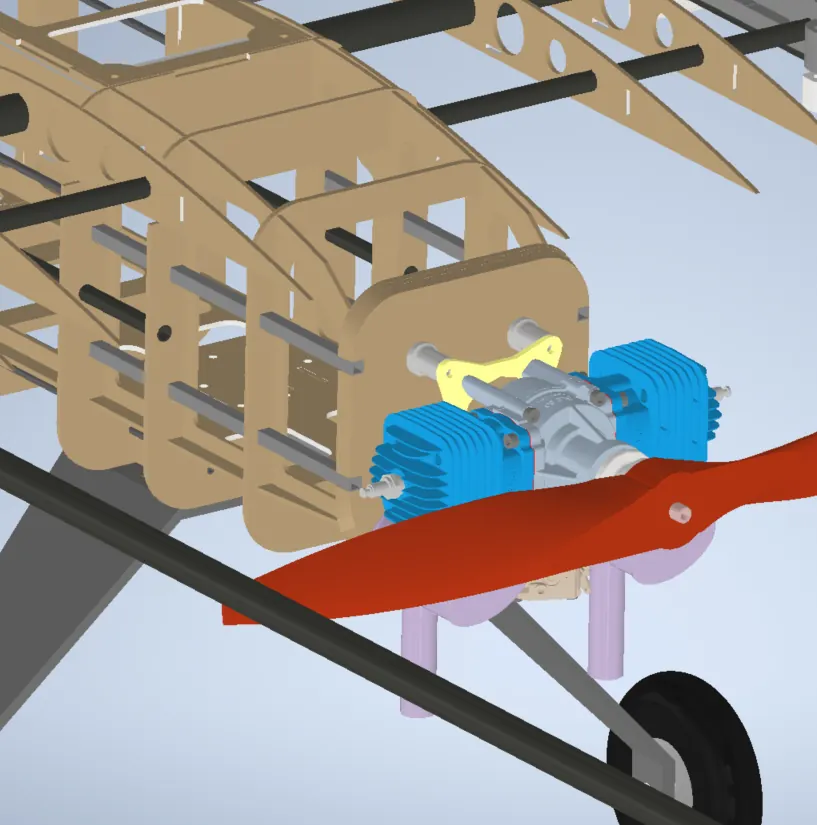 CAD design of a UAV assembly