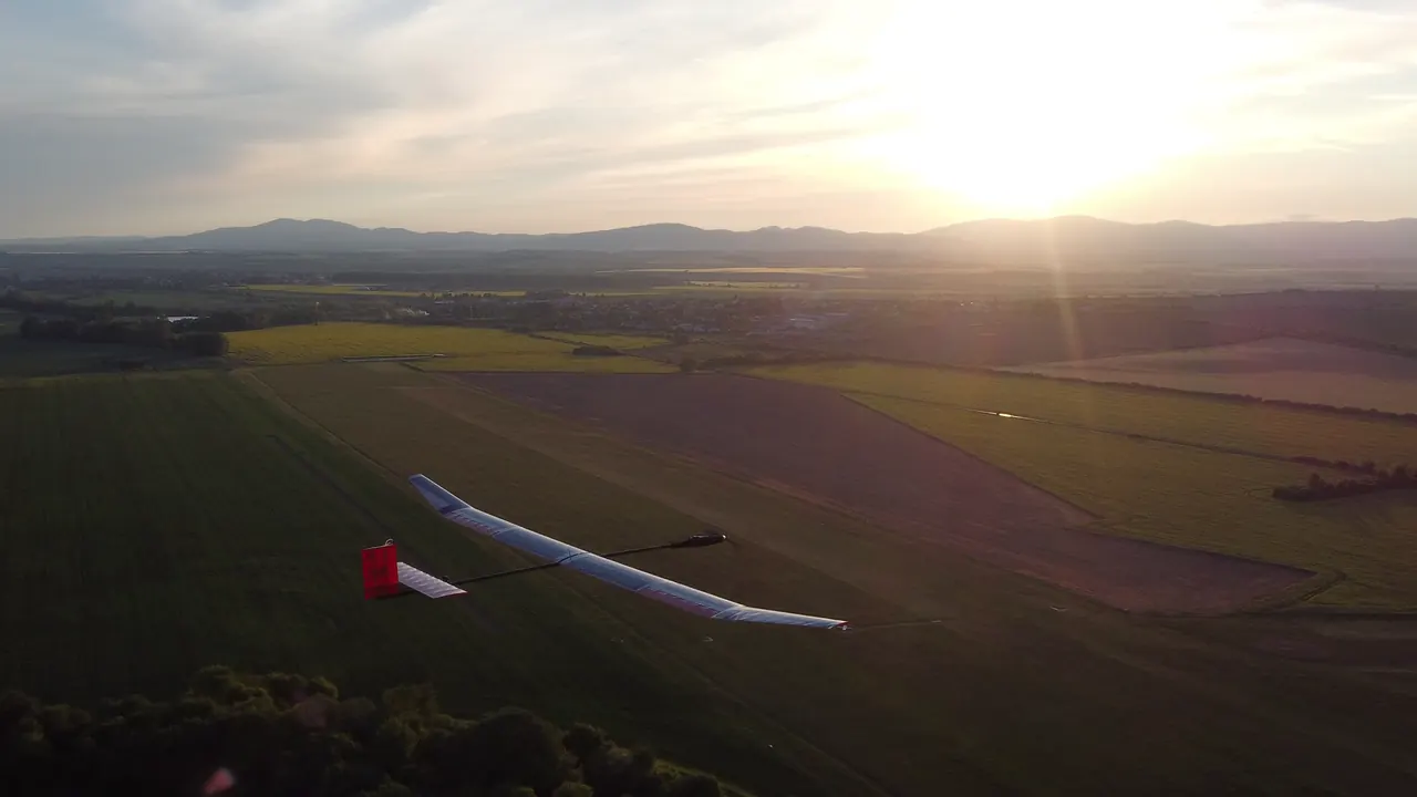 Sunlit landscape from altitude — daylight endurance